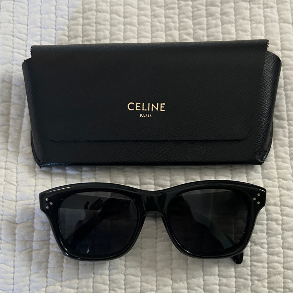 Celine Black Sunglasses with Leather Case